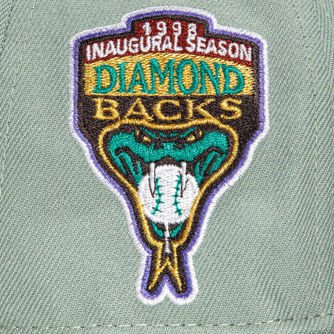 New Era 59Fifty Arizona Diamondbacks Inaugural Patch D Hat - Everest Green, Brown, Green, Metallic Gold