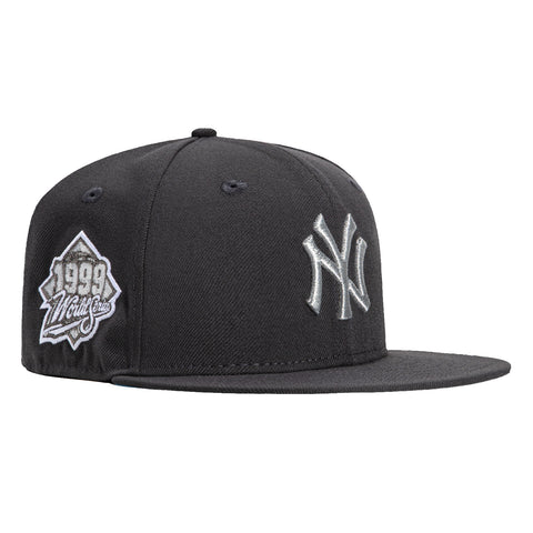 New Era 59Fifty New York Yankees 1999 World Series Patch Hat - Graphite, Metallic Silver