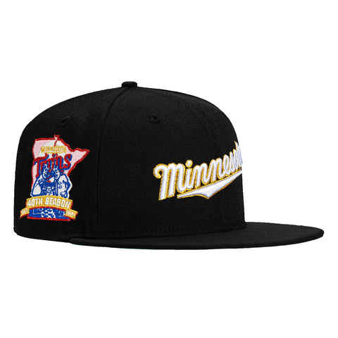 New Era 59Fifty Minnesota Twins 40th Anniversary Patch Script Hat - Black