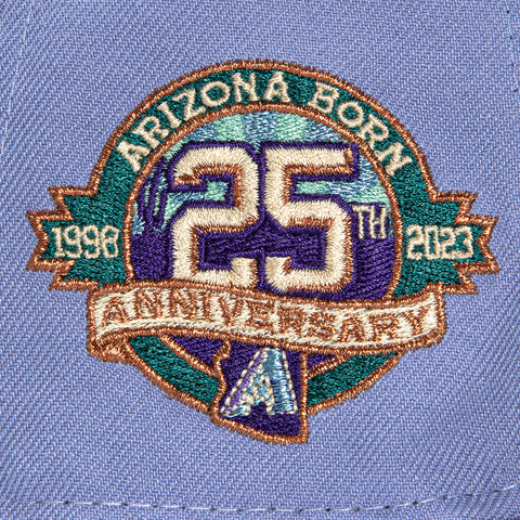 New Era 59Fifty Arizona Diamondbacks 25th Anniversary Patch Upside Down Hat - Lavender, Maroon