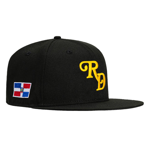 New Era 59Fifty Dominican Republic Flag Patch RD Hat - Black, Gold