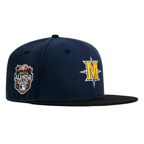 New Era 59Fifty Seattle Mariners 2023 All Star Game Patch BP Hat - Navy, Black, Yellow