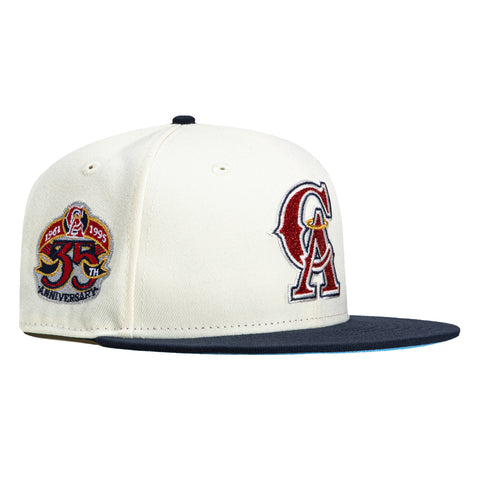 New Era 59Fifty Los Angeles Angels 35th Anniversary Patch Hat - White, Navy