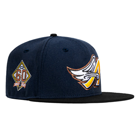 New Era 59Fifty Los Angeles Angels 60th Anniversary Patch Hat - Navy, Black, Gold