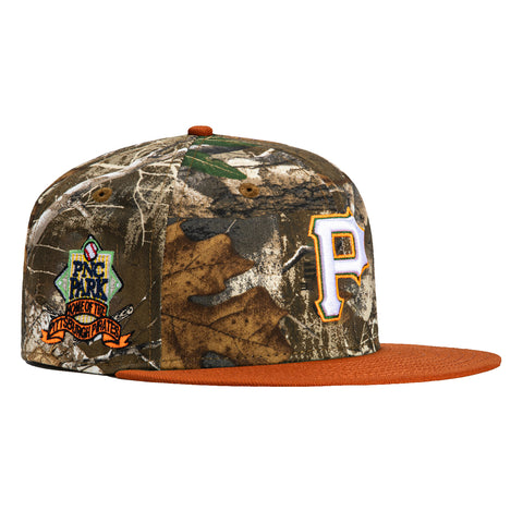 New Era 59Fifty Pittsburgh Pirates PNC Park Patch Hat - Realtree, Burnt Orange