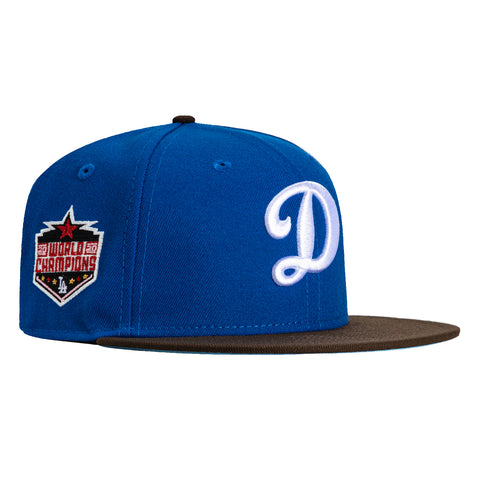 New Era 59Fifty Los Angeles Dodgers 2020 World Series Champions Patch D Hat - Royal, Brown