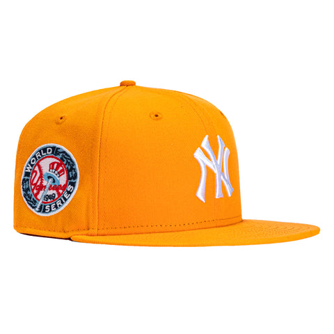 New Era 59Fifty New York Yankees 1949 World Series Patch Hat - Light Orange