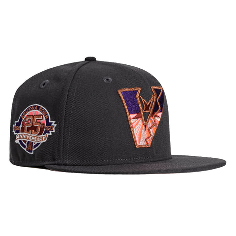 New Era 59Fifty Arizona Diamondbacks 25th Anniversary Patch Upside Down Flag Hat - Graphite, Purple, Infrared