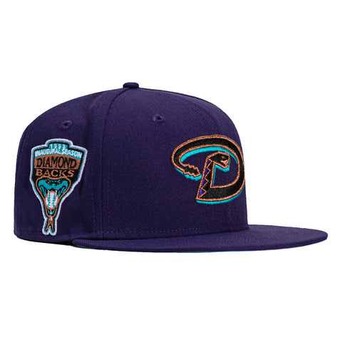 New Era 59Fifty Arizona Diamondbacks Inaugural Patch D Hat - Purple, Black, Metallic Copper