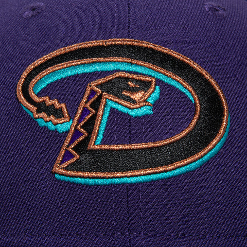 New Era 59Fifty Arizona Diamondbacks Inaugural Patch D Hat - Purple, Black, Metallic Copper