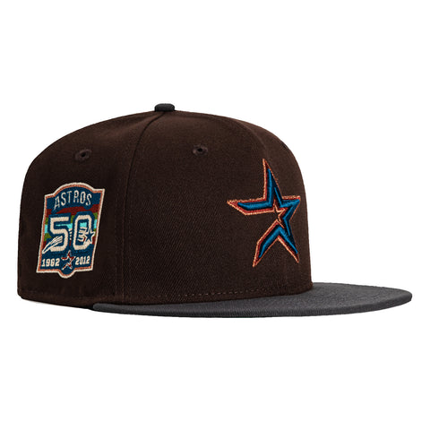 New Era 59Fifty Houston Astros 50th Anniversary Patch Hat - Brown, Graphite