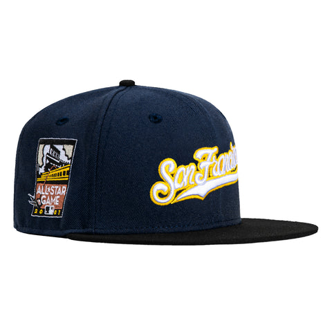 New Era 59Fifty San Francisco Giants 2007 All Star Game Patch Script Hat - Navy, Black, Yellow