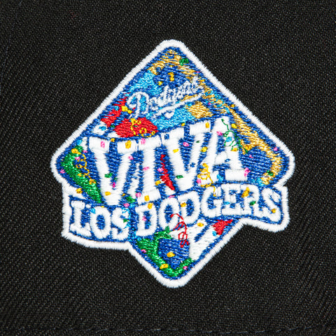 New Era 59Fifty Los Angeles Dodgers Viva Los Dodgers Patch Hat - Black, Red, Metallic Gold