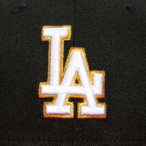 New Era 59Fifty Los Angeles Dodgers Viva Los Dodgers Patch Hat - Black, Red, Metallic Gold