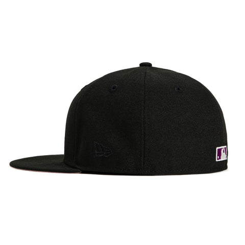 New Era 59Fifty New York Yankees 1949 World Series Patch Flag Hat - Black, Purple, White