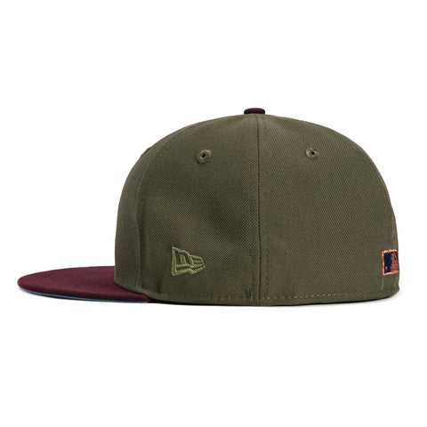 New Era 59Fifty Philadelphia Phillies Citizens Bank Park Patch Alternate Hat - Olive, Maroon