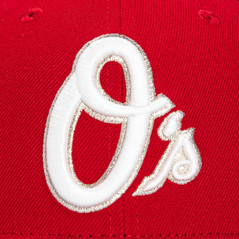 New Era 59Fifty Baltimore Orioles 30th Anniversary Stadium Patch Alternate Hat - Red, Grey