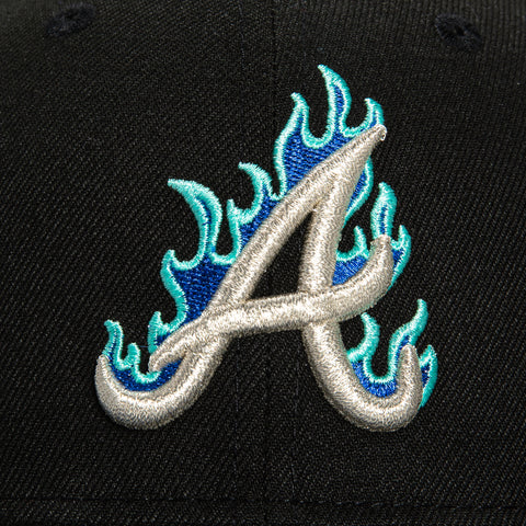 New Era 59Fifty Fire Pack Atlanta Braves 1999 World Series Patch Hat - Black, Navy