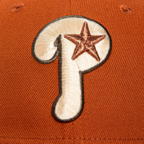 New Era 59Fifty Campfire Philadelphia Phillies 20th Anniversary Stadium Patch Alternate Hat - Burnt Orange