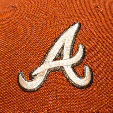 New Era 59Fifty Campfire Atlanta Braves 2021 World Series Patch Hat - Burnt Orange