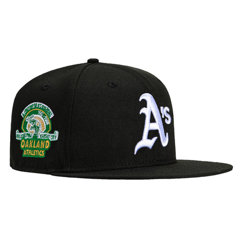 New Era 59Fifty Oakland Athletics 100th Anniversary Stadium Patch Hat - Black, Ivory, Metallic Copper