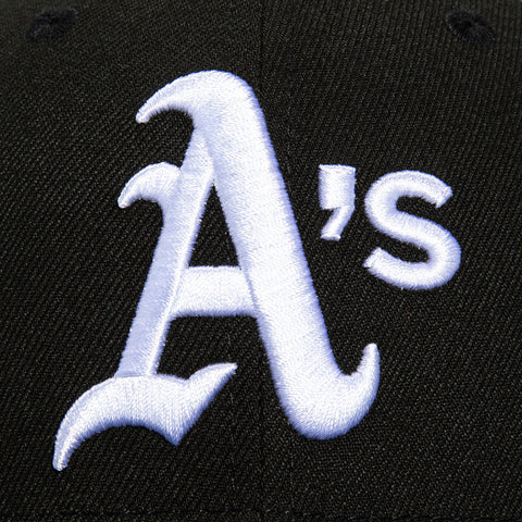 New Era 59Fifty Oakland Athletics 100th Anniversary Stadium Patch Hat - Black, Ivory, Metallic Copper