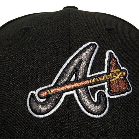 New Era 59Fifty Atlanta Braves 2017 Inaugural Patch Alternate Hat - Black, Ivory, Metallic Copper