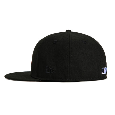 New Era 59Fifty New York Mets 50th Anniversary Patch Script Hat - Black, Ivory, Metallic Copper