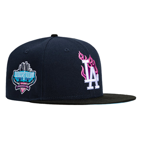 New Era 59Fifty Fire Pack Los Angeles Dodgers 40th Anniversary Stadium Patch Hat - Navy, Black