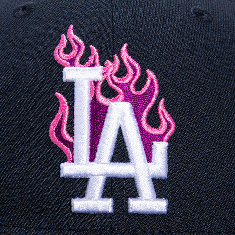 New Era 59Fifty Fire Pack Los Angeles Dodgers 40th Anniversary Stadium Patch Hat - Navy, Black