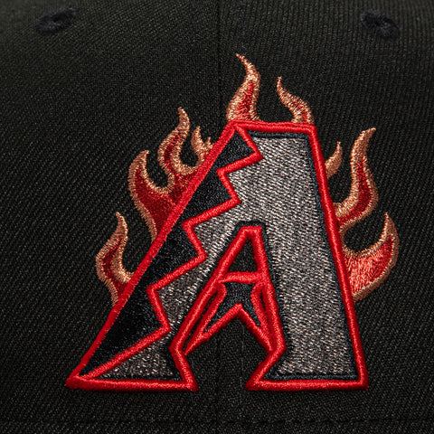 New Era 59Fifty Fire Pack Arizona Diamondbacks Inaugural Patch Hat - Black