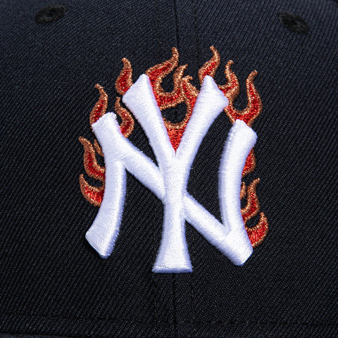 New Era 59Fifty Fire Pack New York Yankees 1999 World Series Patch Hat - Navy