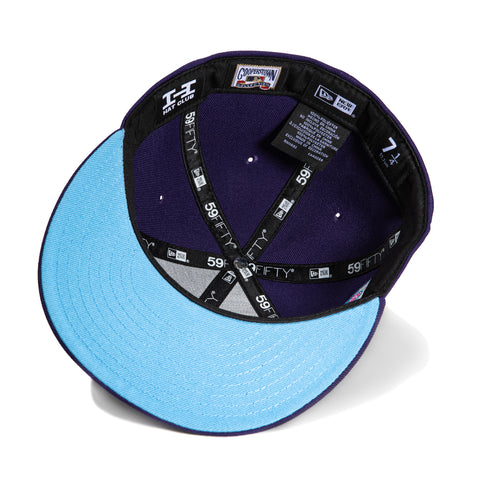 New Era 59Fifty Fire Pack New York Yankees 2000 World Series Subway Series Patch Hat - Purple