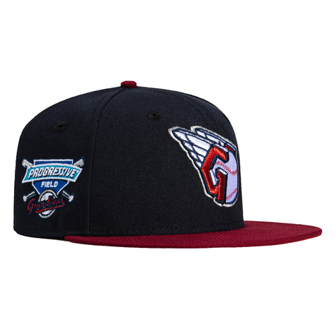 New Era 59Fifty Cleveland Indians Progressive Field Patch Alternate Hat - Navy, Cardinal