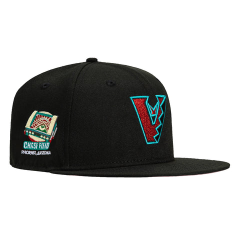 New Era 59Fifty Arizona Diamondbacks Chase Field Patch Upside Down Hat - Black, Sedona Red, Teal