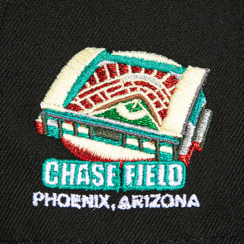 New Era 59Fifty Arizona Diamondbacks Chase Field Patch Upside Down Hat - Black, Sedona Red, Teal