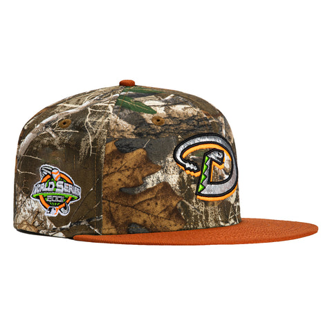 New Era 59Fifty Arizona Diamondbacks 2001 World Series Patch D Hat - Realtree, Burnt Orange