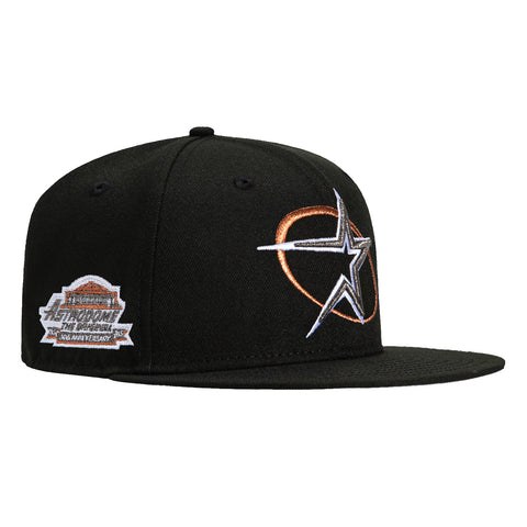 New Era 59Fifty Houston Astros 30th Anniversary Stadium Patch Hat - Black, Ivory, Metallic Copper