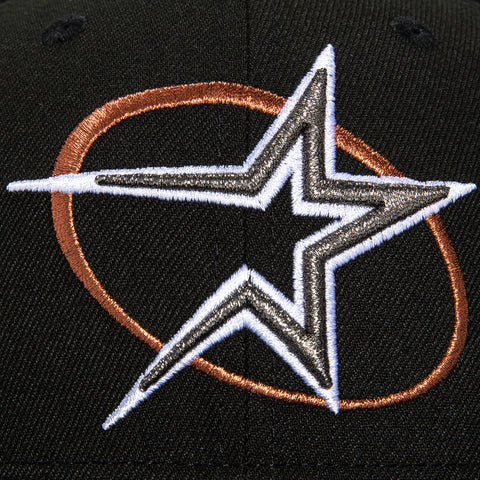 New Era 59Fifty Houston Astros 30th Anniversary Stadium Patch Hat - Black, Ivory, Metallic Copper