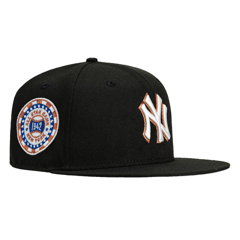 New Era 59Fifty New York Yankees 1942 All Star Game Patch Hat - Black, Ivory, Metallic Copper