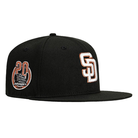 New Era 59Fifty San Diego Padres 20th Anniversary Stadium Patch Hat - Black, Ivory, Metallic Copper