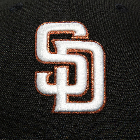 New Era 59Fifty San Diego Padres 20th Anniversary Stadium Patch Hat - Black, Ivory, Metallic Copper