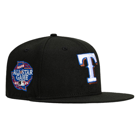 New Era 59Fifty Texas Rangers 2024 All Star Game Patch Hat - Black, Ivory, Metallic Copper