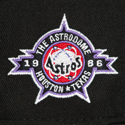 New Era 59Fifty Houston Astros 25th Anniversary Stadium Patch Hat - Black, Purple, Red