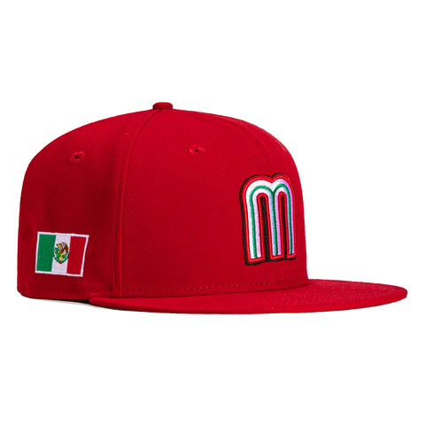 New Era 59Fifty Mexico World Baseball Classic Mexico Flag Patch Hat - Red