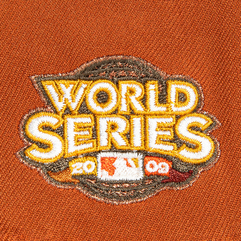 New Era 9Forty A-Frame Campfire Pack New York Yankees 2009 World Series Patch Snapback Hat - Burnt Orange, Brown