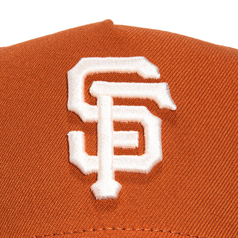 New Era 9Forty A-Frame Campfire Pack San Francisco Giants 2010 World Series Patch Snapback Hat - Burnt Orange, Brown