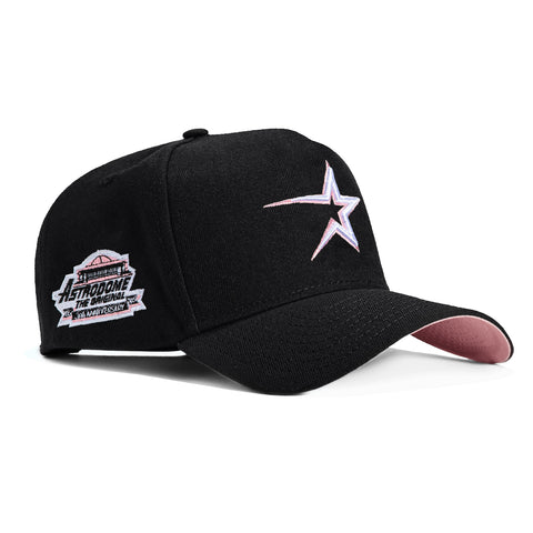 New Era 9Forty A-frame Cookies and Cream Houston Astros 10th Anniversary Stadium Patch Hat - Black