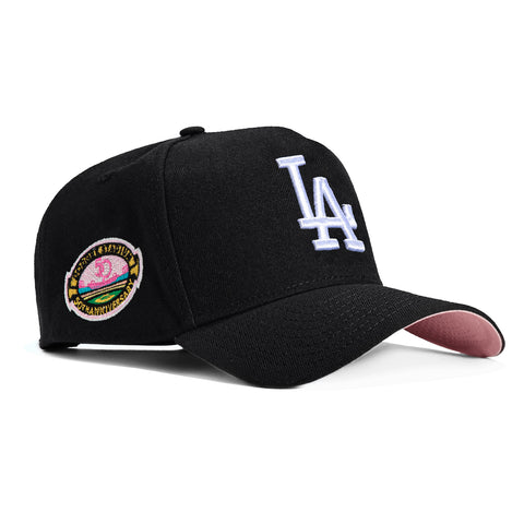 New Era 9Forty A-frame Cookies and Cream Los Angeles Dodgers 50th Anniversary Patch Hat - Black