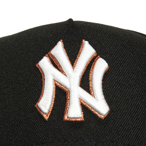 New Era 9Forty A-Frame New York Yankees 1942 All Star Game Patch Snapback Hat - Black, Ivory, Metallic Copper